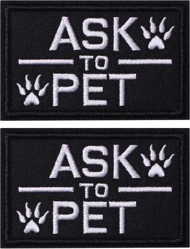 Vista 17 de 10 Piezas de Emblema de Servicio para Perros K9 "Por Favor No Me Acaricien" en Entrenamiento Sin Tocar Insignia Completa Bordada para Arnés de 1.