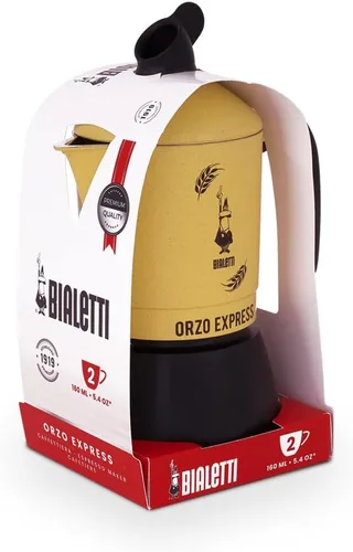 Vista 6 de Bialetti Moka Orzo Express, Cafetera italiana de cebada, aluminio, 2 tazas, color plateado