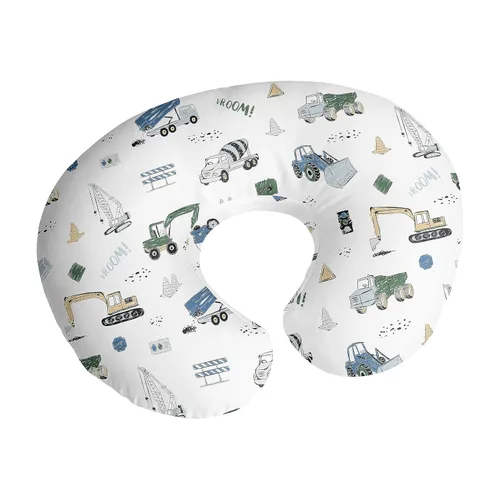 Vista 8 de Sweet Jojo Designs Funda de almohada de lactancia de niño de fútbol marrón y blanco, funda de almohada para lactancia materna, funda de almohada