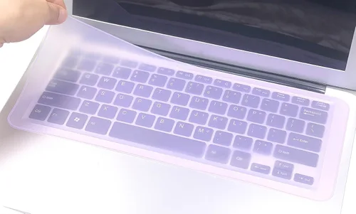 Vista 10 de Protector universal de teclado de silicona de 11 x 4.7 pulgadas para teclado de portátil de 11 a 12 pulgadas (sin teclado numérico), protector