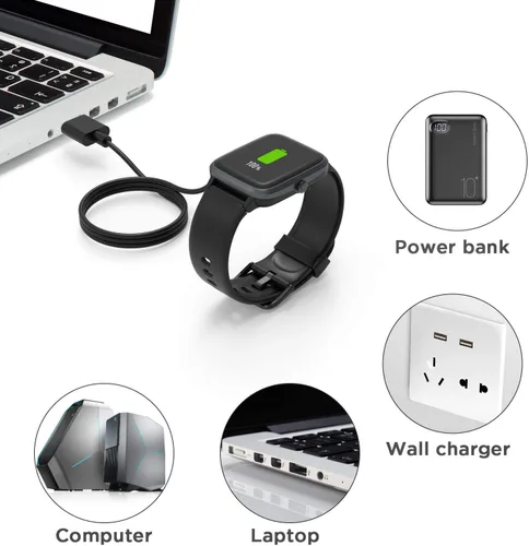 Vista 4 de VeryFit - Cable de carga magnético USB para reloj inteligente (2 unidades)