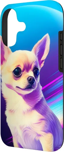 Vista 2 de Chihuahua Dog Retro Rainbow para Chihuahua Dog Lovers Case para iPhone 17