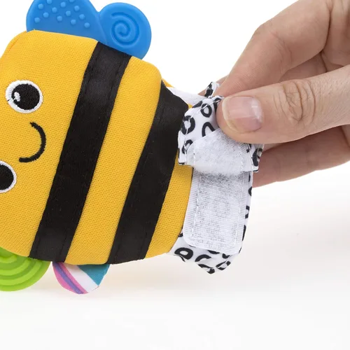 Vista 3 de Nuby Happy Handimals - Manopla de dentición, abeja