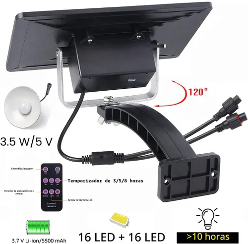 Vista 7 de ABZXT Luces solares colgantes mejoradas de doble bombilla, luces IP65 impermeables, lámpara automática del atardecer al amanecer con control remoto