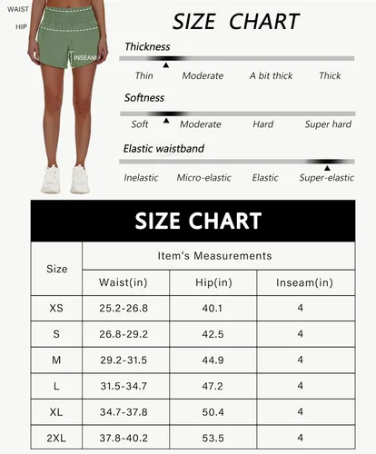 Vista 6 de Pantalones cortos deportivos de cintura alta para mujer, pantalones cortos deportivos de secado rápido, pantalones cortos deportivos elásticos