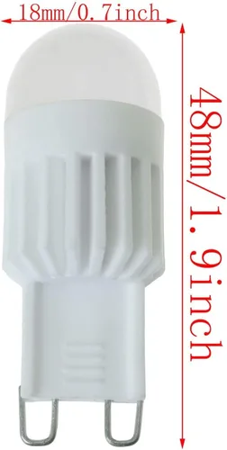 Vista 4 de G9 2 unids 110V 3W blanco cálido mini regulable 360 grados cerámica alta potencia LED G9 bombilla luz para el hogar, edificio, entretenimiento