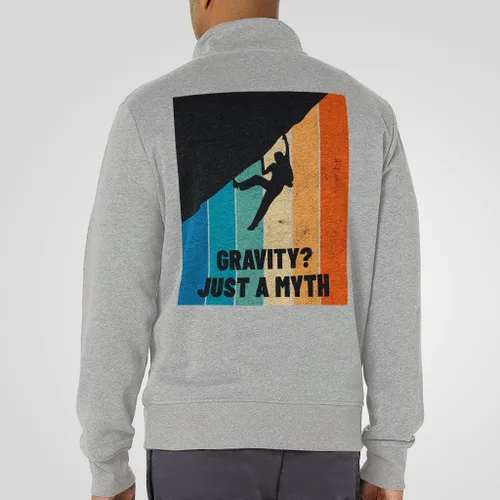 Vista 5 de Gravity Is a Myth Zip Pullover - Illustration Fleece Pullover - Printed Pullover