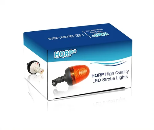 Vista 2 de HQRP 12V Flexible Montaje en Tubo de Seguridad Bajo Perfil Ámbar Baliza Luz de Advertencia Estroboscópica Cargador sobre orugas/Bulldozer
