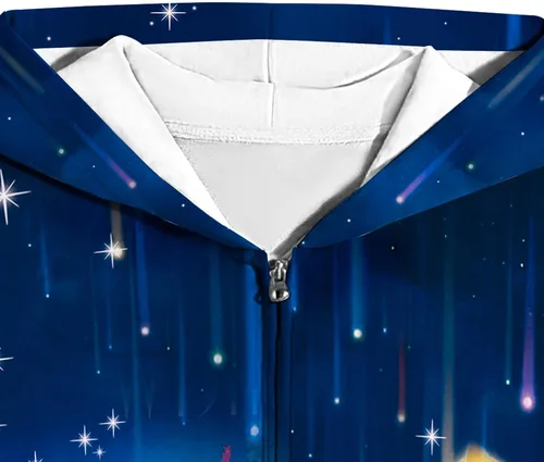 Vista 7 de Poterloy Sudadera con capucha Asha Princess para niñas, adecuada para otoño e invierno, talla 3-12 años