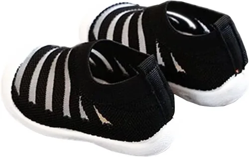 Vista 3 de Zapatos chirriantes para bebés, niñas y niños, de malla transpirable, antideslizantes, para primeros pasos