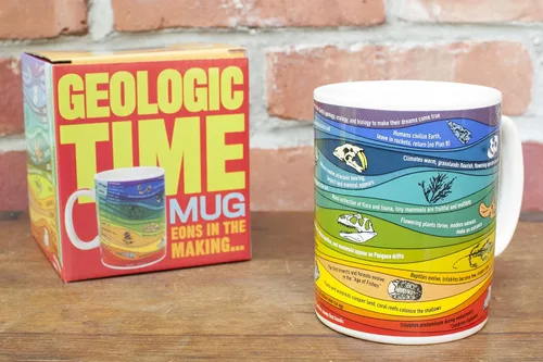 Vista 2 de The Unemployed Philosophers Guild Taza Geológica del Tiempo - Una Referencia Colorida de 26 Eones Geológicos, Épocas, Eras y Eventos Mayores - Viene