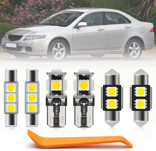 Vista 10 de 12 piezas de kit de bombillas LED interior para Hon'da Accord 1998 1999 2000 2001 2002, luces de mapa, cúpula, puerta, maletero, matrícula