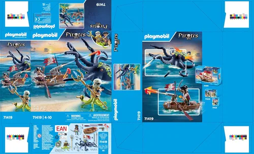 Vista 8 de Playmobil Piratas: Batalla con el pulpo gigante