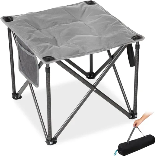 Vista 11 de FUNDANGO Taburete trípode plegable, silla de pesca portátil ligera con asiento acolchado grueso, 440 libras, sillas de campamento al aire libre