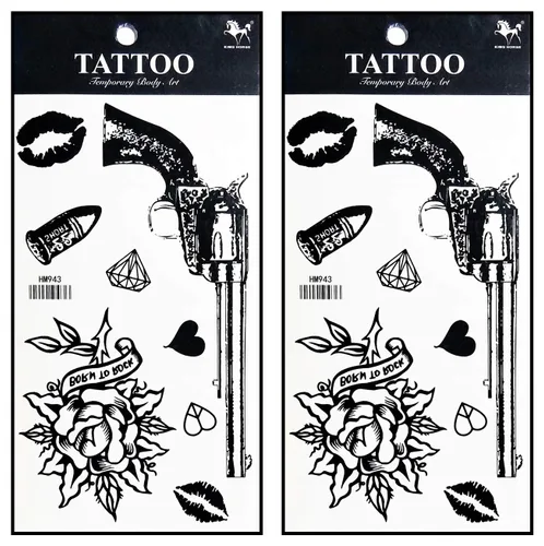 Vista 14 de Tatuajes 2 hojas de mariposas mosca de mariposa tatuajes temporales pegatinas falsas cuerpo brazo pecho hombro tatuajes para adolescentes, hombres