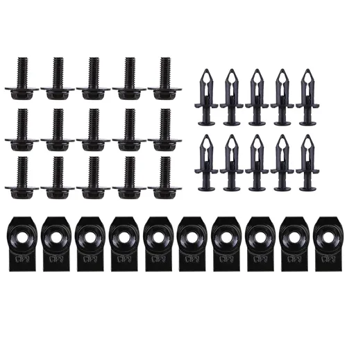 Vista 5 de 35 pernos para el cuerpo y clips de tuerca en U, 35 piezas de parachoques para parachoques de parachoques, clips de retención de automóvil