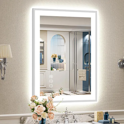 Vista 70 de 24x32 LED Bathroom Mirror, Backlit & Front Lit Lighted Mirror Retroiluminado+luz frontal