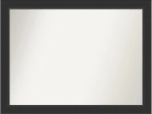 Vista 68 de Amanti Art Espejo personalizado, espejo de baño negro Astor, espejo de pared o espejo de tocador de baño sobre el fregadero (25 x 25 pulgadas)