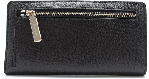 Vista 3 de Kate Spade New York Staci - Billetera plegable delgada grande, color negro, Negro