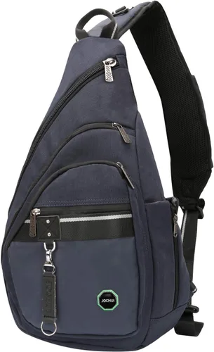 Vista 9 de Bolso bandolera grande Mochila Pack 13" 14" Laptop Bag Satchel Festival Travel Negro