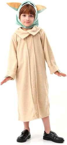 Vista 3 de Quenny Disfraz de Star Wars para niños disfraz de cosplay de extraterrestre de Yoda Jedi