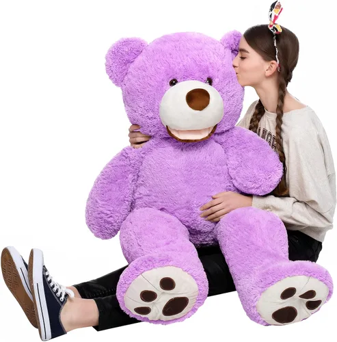 Vista 29 de MorisMos Oso de Peluche Gigante, Oso de 39 Pulgadas, Animales de Peluche Grandes con Huellas Grandes, Osos de Peluche de Regalo para Niños