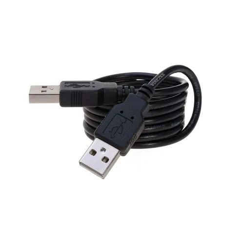 Vista 2 de Cable USB 2.0 tipo A macho a A macho, negro/blanco, 3 pies, 6 pies, 10 pies, 15 pies (3 pies, negro)
