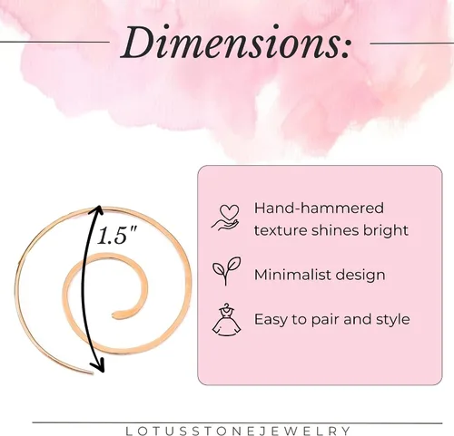 Vista 104 de Aretes de aro finos martillados, elegantes plata esterlina geométrica sólida, relleno de oro y relleno de oro rosa; para mujer por Lotus Stone