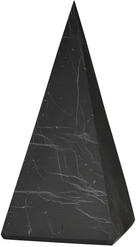Vista 12 de Shungite World Auténtica pirámide de shungita alta pulida de 1.18 pulgadas / 1.18 pulgadas, cristal curativo natural de chakras, pirámide negra