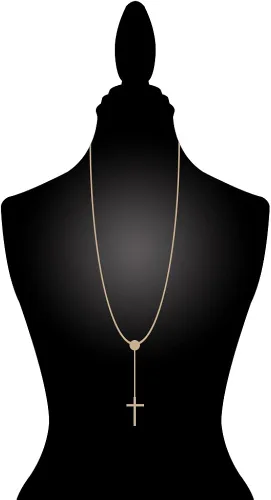 Vista 7 de SM Rosario de acero inoxidable oro plata 0118in-0315in CCB perlas cruz Y collar de 50 a 299in cadena para mujeres hombres 0236in 20 pulgadas 4