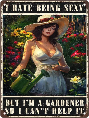 Vista 15 de Letrero de metal con texto en inglés «And Into the Garden I Go To Lose My Mind And Find My Soul For Mind», póster de hojalata para el hogar, hombre
