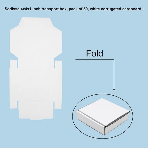 Vista 7 de KBG Cajas de envío pequeñas de 4 x 4 x 1 pulgadas, sobres de cartón corrugado blanco para negocios, paquete de 50 cajas de correo pequeñas, caja
