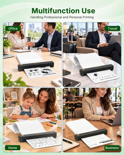 Vista 7 de Papel para impresora térmica de 8.5 x 11, papel de impresora sin tinta tamaño carta estadounidense, 200 hojas