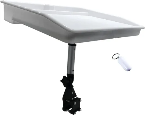 Vista 9 de Pactrade Marine Tabla de cortar de cebo para barco, mesa de filete de limpieza de peces ajustable con compartimentos, ranuras para cuchillos