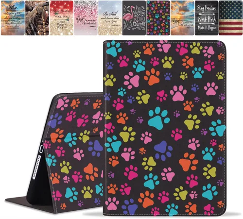 Vista 12 de Funda para Samsung Galaxy Tab A8 de 10.5 pulgadas (SM-X200/X205/X207), funda delgada de piel sintética con función de encendido y apagado automático