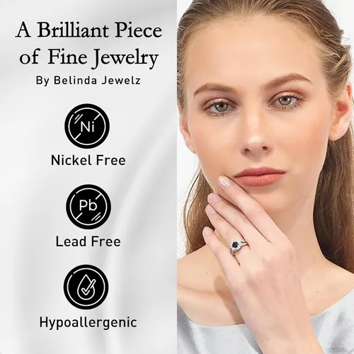 Vista 5 de Anillo de compromiso nupcial con piedras preciosas brillantes y platino para mujer