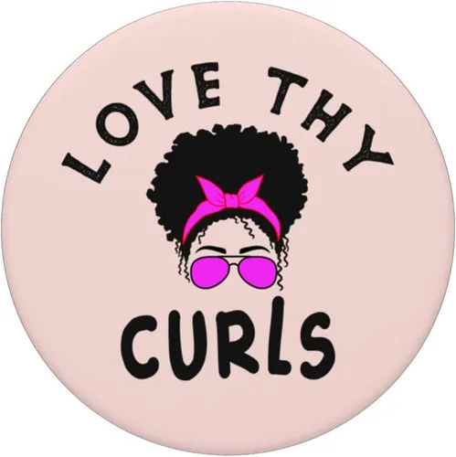 Vista 3 de Love Thy Curls - Peinado rizado Afro para mujeres y niñas, PopSockets intercambiable PopGrip