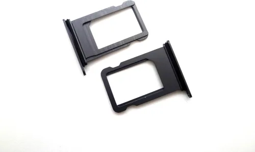 Vista 6 de 2 ranuras de repuesto para bandeja de tarjeta SIM individuales compatibles con iPhone SE (2020) (negro)