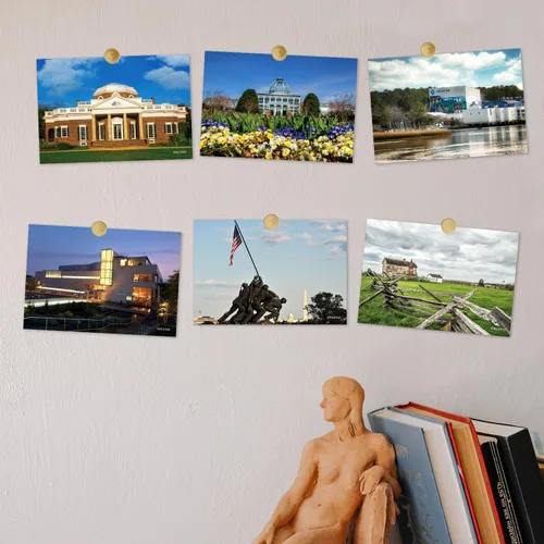 Vista 6 de Tarjetas postales vintage de paisaje de Virginia de Estados Unidos, paquete de 20 postales de todo el mundo, tarjetas de felicitación para viajes