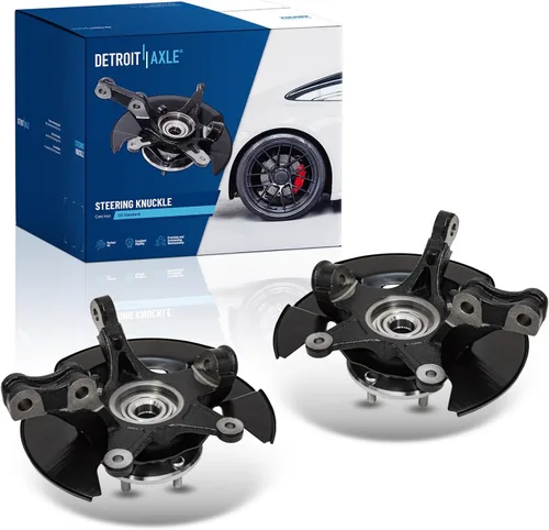 Vista 7 de Detroit Axle - Kit de nudillos traseros izquierdo FWD para Hyundai Santa Fe 2007-2009 Veracruz 2007-2012, reemplazo del conjunto de cojinete