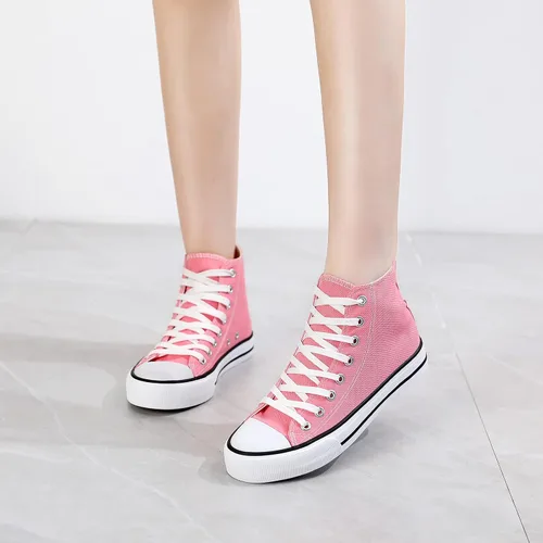 Vista 5 de Zapatos deportivos de lona para mujer clásicos modernos con cordones