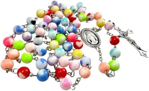 Vista 3 de Westmon Works Juego de collar de oración católica con crucifijo y medalla milagrosa, regalo para comunión, confirmación, Navidad