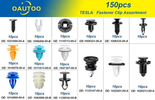 Vista 2 de 150 piezas para Tesla Body Interior y Exterior Retenedor Clip Clip Surtido
