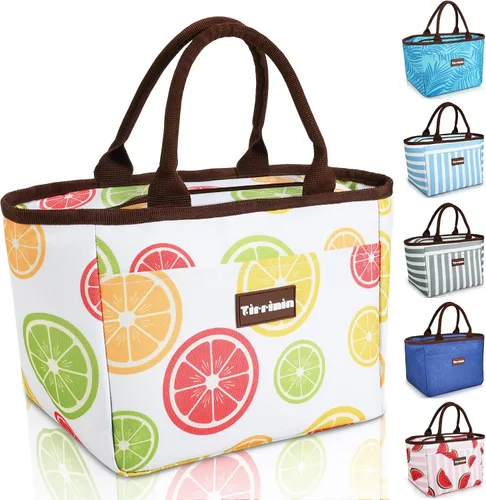 Vista 11 de Tirrinia Bolsas de almuerzo para mujeres y hombres, bonita bolsa de almuerzo aislada para mujeres, lonchera a prueba de fugas a prueba de fugas