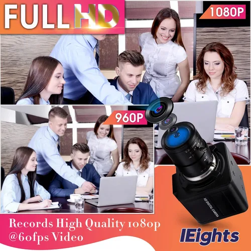 Vista 8 de 260fps Variable Focus Camera 2.8-12mm 4X Optical Zoom Webcam, 1080P Varifocal Web Cam Manual Zoom Lens Webcamera,Raspberry Pi Windows Mac Vari-Focus