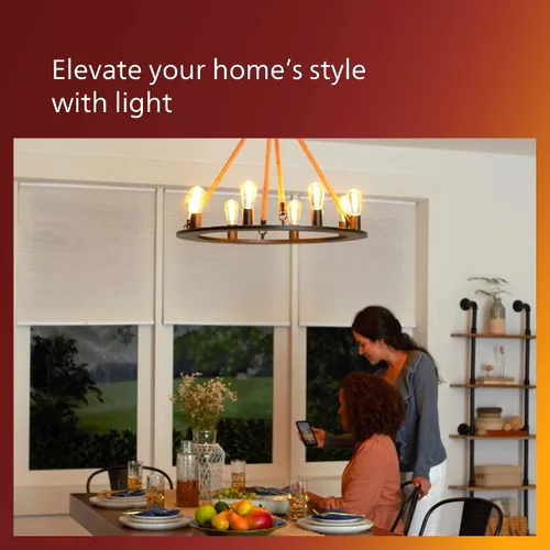 Vista 8 de PHILIPS LED 60 W A19 Vintage Edison Espiral Amber, 1 paquete 400 lúmenes, regulable, luz sin parpadeo, EyeComfort, hasta 15000 horas de vida útil