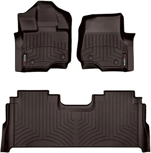 Vista 12 de Weathertech Revestimientos de suelo personalizados para Ford F-150 Raptor, F-150, F-150 Lightning, 1ª y 2ª fila (44697-1-6), negro