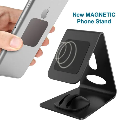 Vista 2 de WixGear Soporte magnético para teléfono celular, soporte de teléfono premium para iPhone, teléfonos inteligentes Android y mini tabletas, soporte