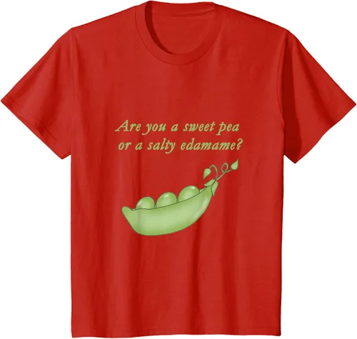 Vista 3 de ¿Eres un guisante dulce o edamame salado? Camiseta, Negro