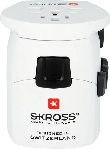 Vista 2 de Skross Pro+ Swiss Design Adaptador para viajes, con 3 polos., Blanco, 1.103110, 693watts